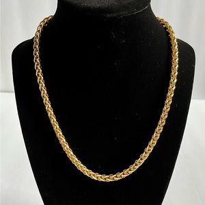 Gold Plated B C Lind 14K Gold Electro Plated Turkish Rope Necklace